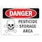 Signmission Safety Sign, OSHA Danger, 12" Height, 18" Width, Pesticide Storage Area, Landscape OS-DS-D-1218-L-1522 - alternate 1